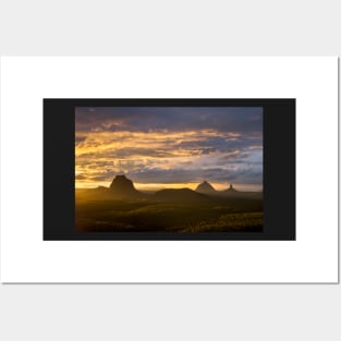 Glasshouse Mountains Sunset Posters and Art